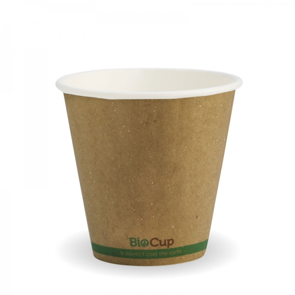 8oz Kraft Green Stripe DOUBLE WALL BioCup (1000)