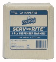 SINGLE SERVE DISPENSER NAPKINS WHITE X 6000