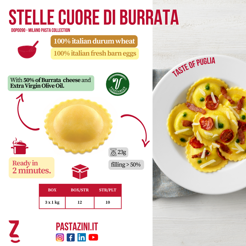 Stelle Cuore di Burrata 3 X 1KG