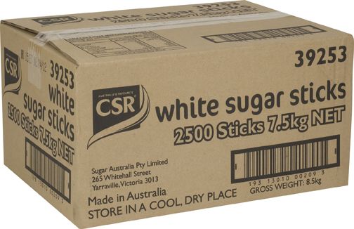 WHITE SUGAR STICKS 3GM X 2500