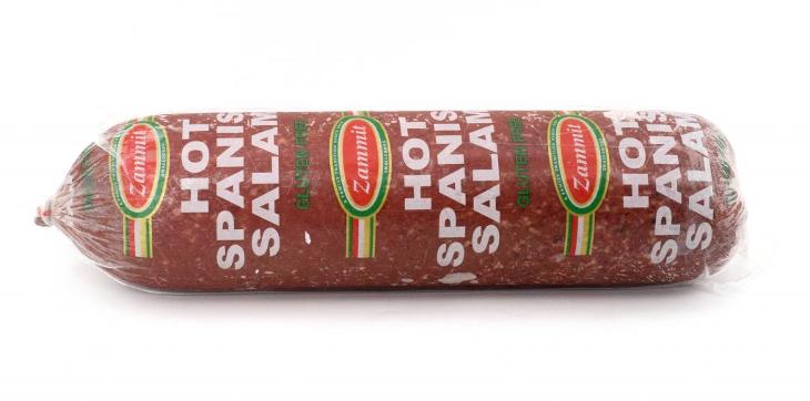 ZAMMIT HOT SPANISH SALAMI 2.7KG R/W (2) [K]