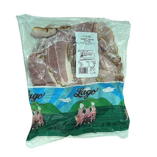 [LAGO_135] LAGO RINDLESS BUDGET BACON SLICED 2.5KG