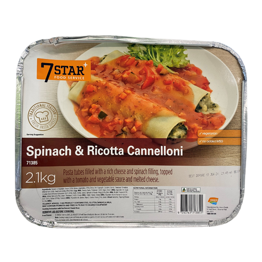 [7STAR_71385] SPINACH & RICOTTA CANNELLONI 2.1KG